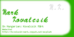 mark kovalcsik business card